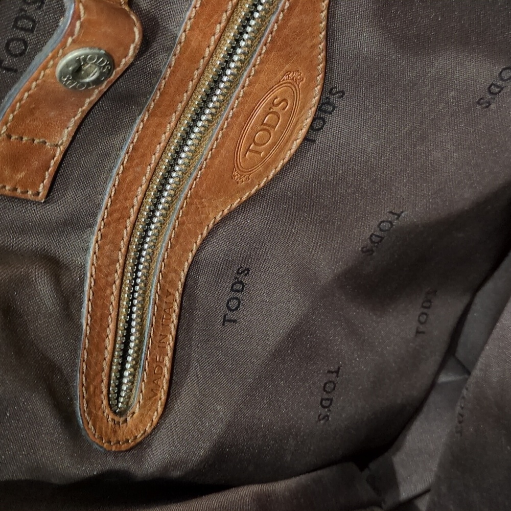Tod's Vintage G-Line Bag Brown Leather Easy Sacca PROJECT Shoulder Purse Dustbag - Picture 14 of 17